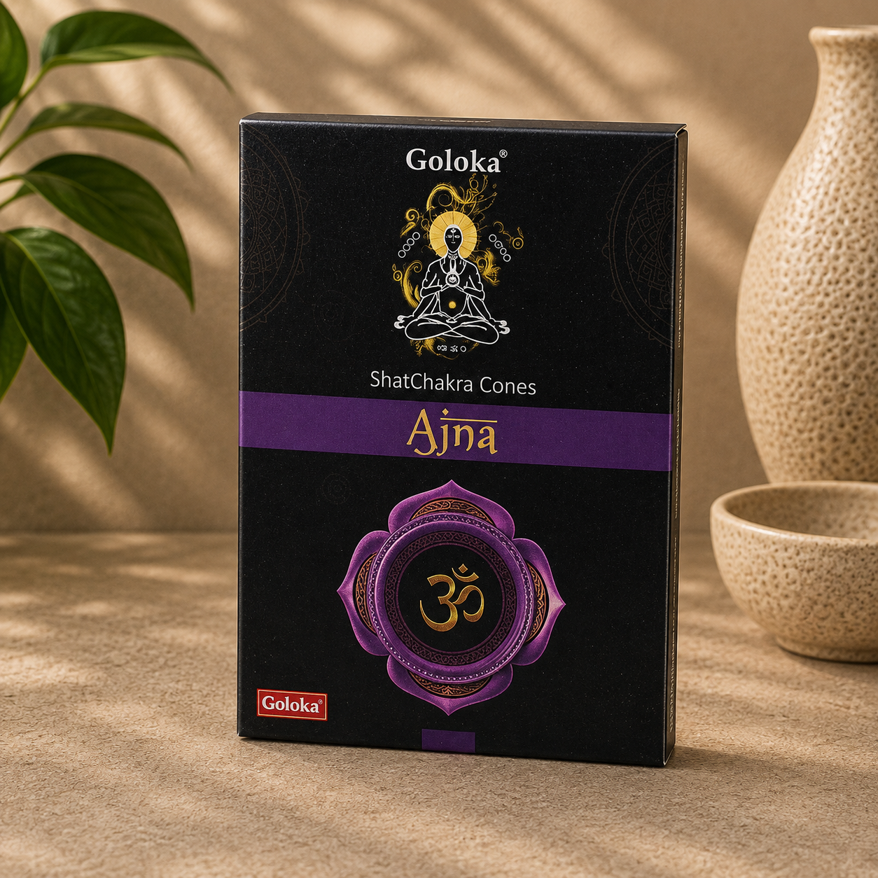 Goloka Ajna Third Eye Chakra Incense Cones (10 Cones)
