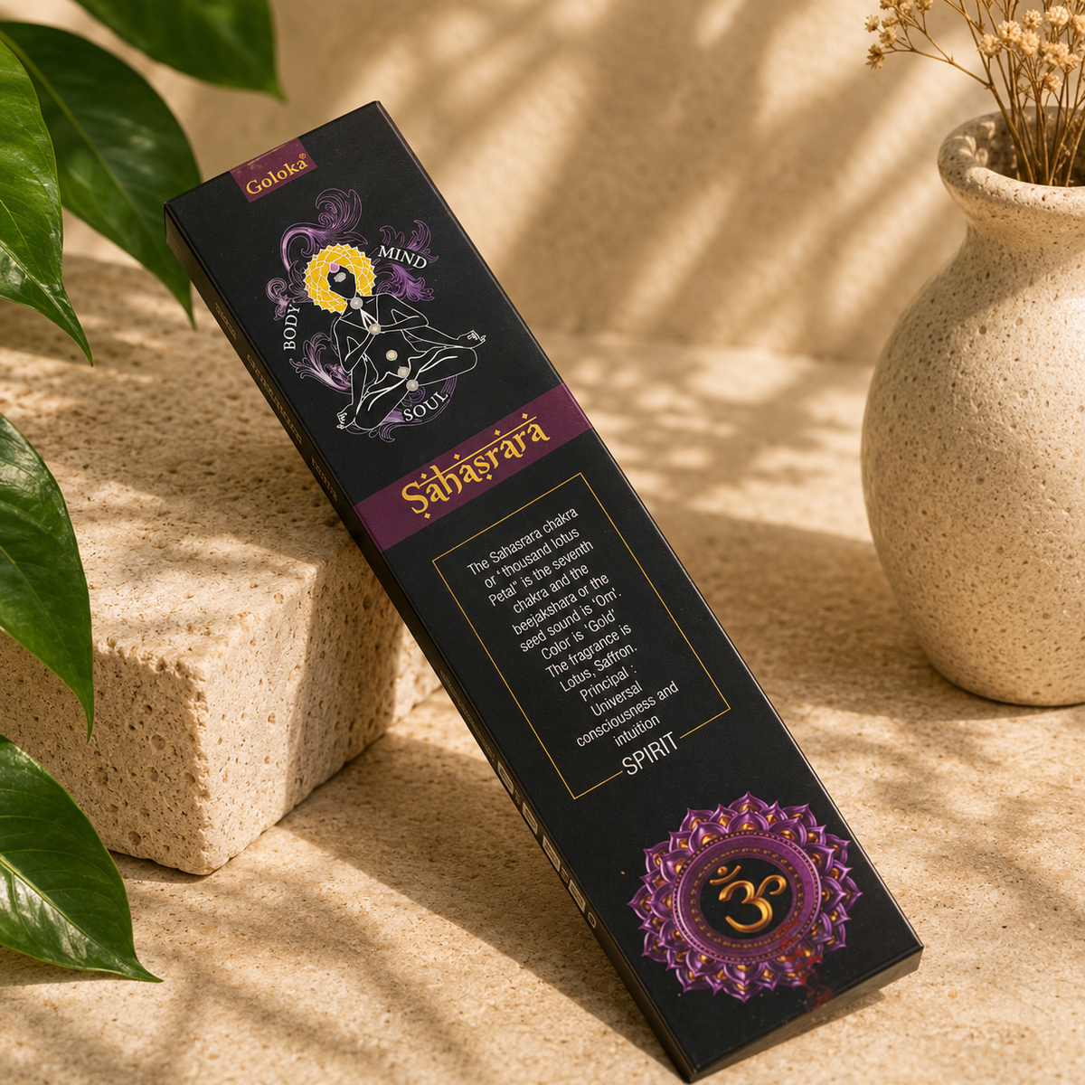 Goloka Sahasrara Crown Chakra Incense Sticks (15g)