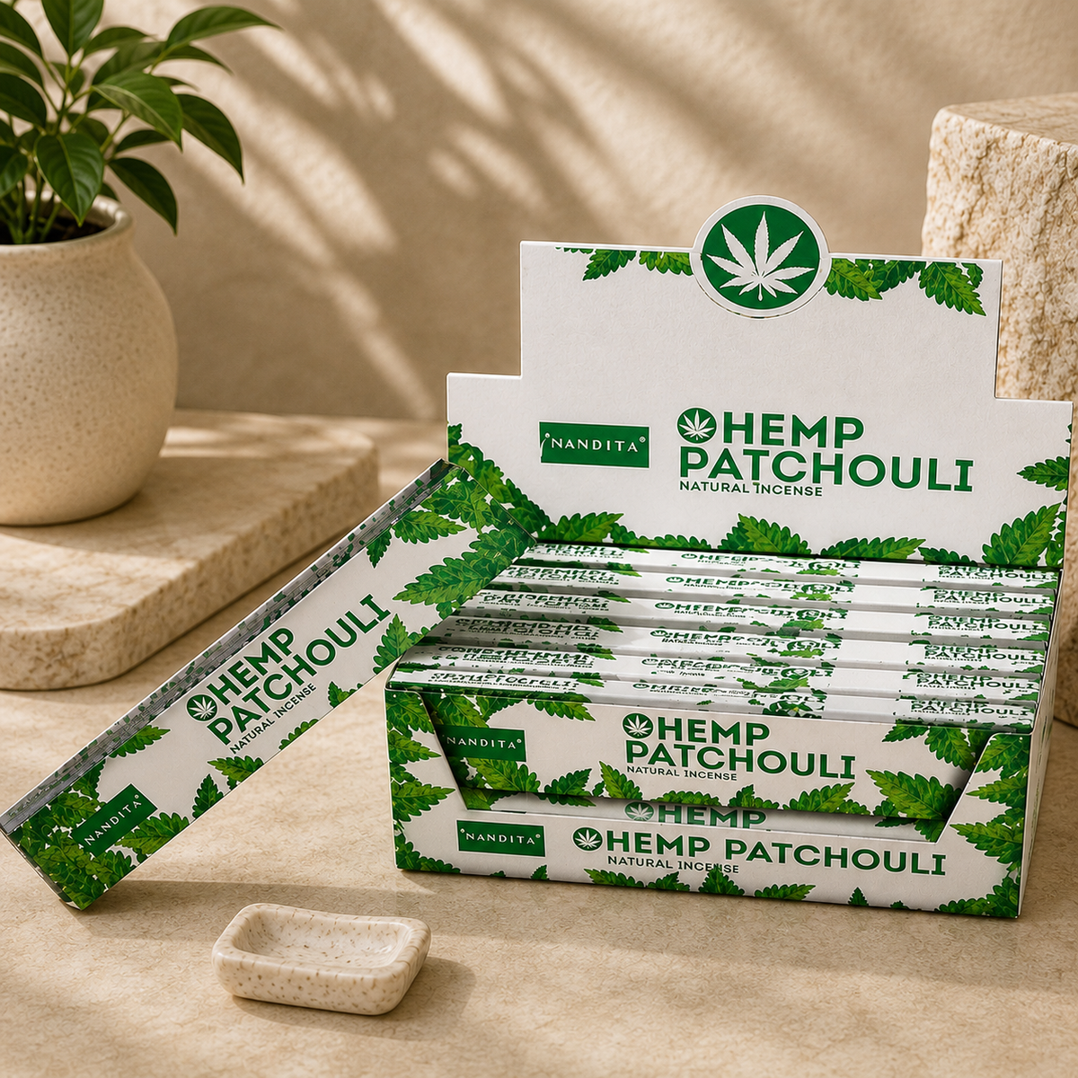 Nandita Hemp Patchouli Incense Sticks (15g)