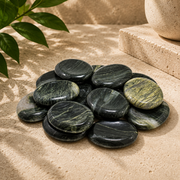 Green Hair Jasper Worry Stone - 2 inch
