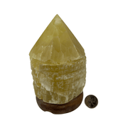 Lemon Calcite Top Polished Lamp - 6 inch
