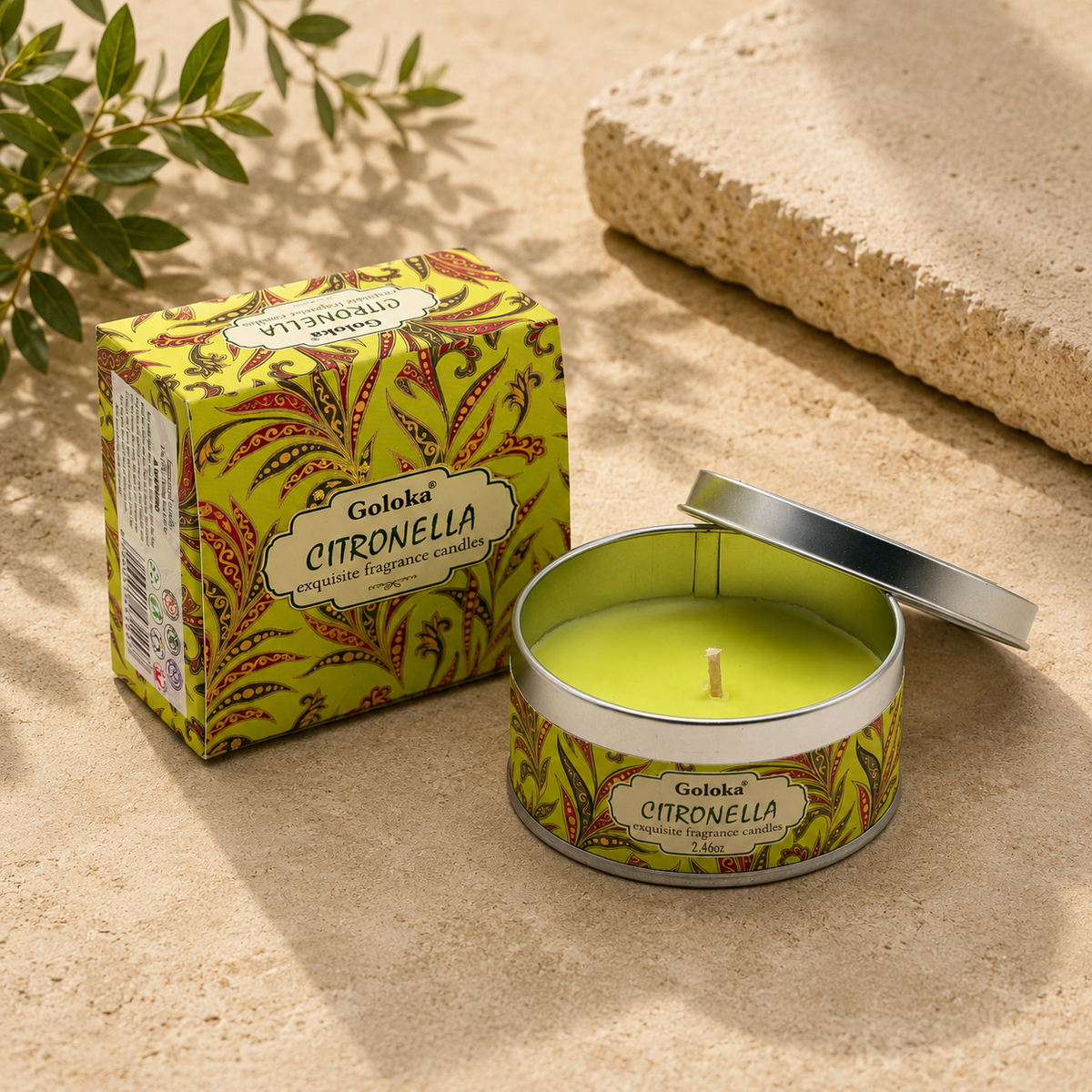 Goloka Citronella Travel Tin Candle