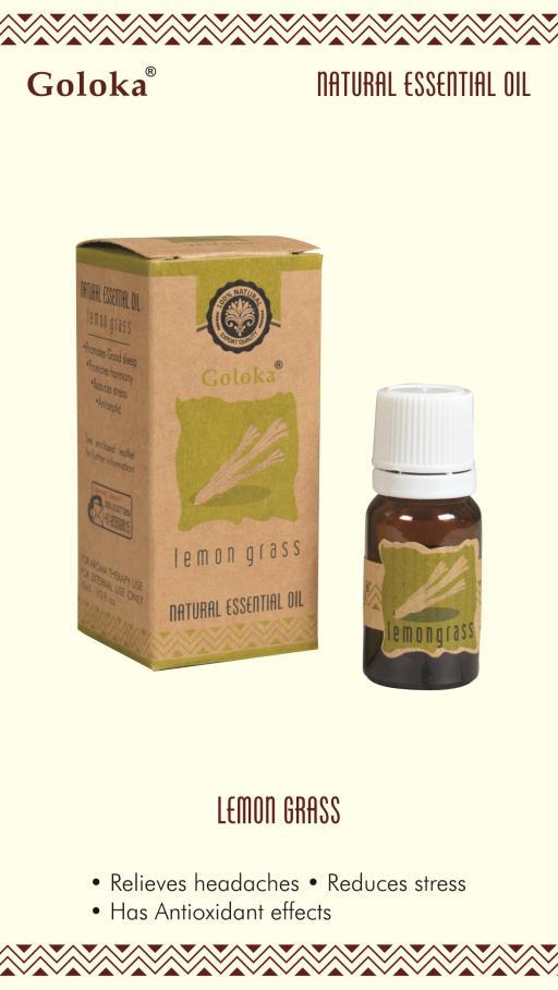 Goloka Lemongrass Natural & Undiluted Essential Oil (10 ml)