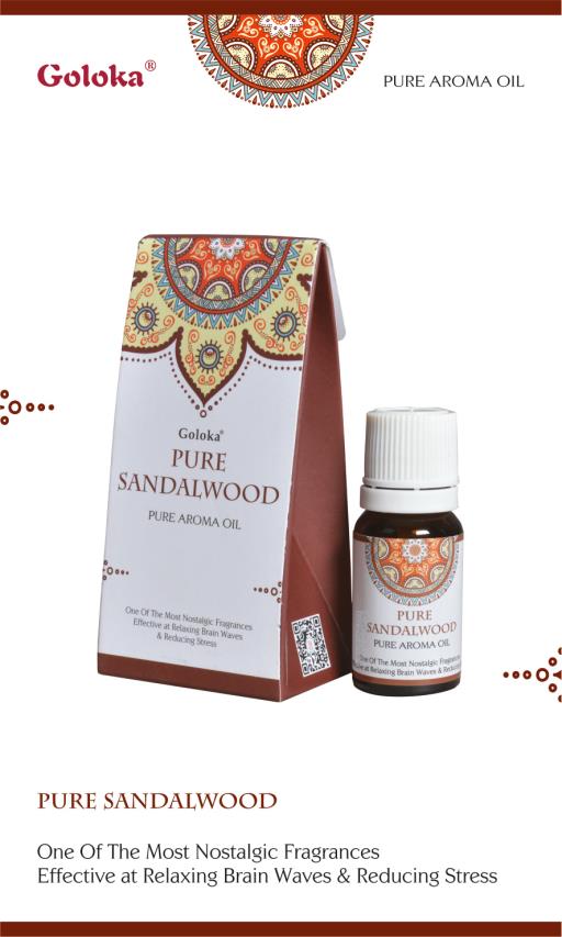 Goloka Pure Sandalwood Aroma Oil (10 ml)