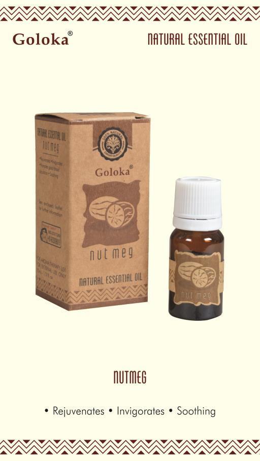 Goloka Nutmeg Natural & Undiluted Essential Oil (10 ml)