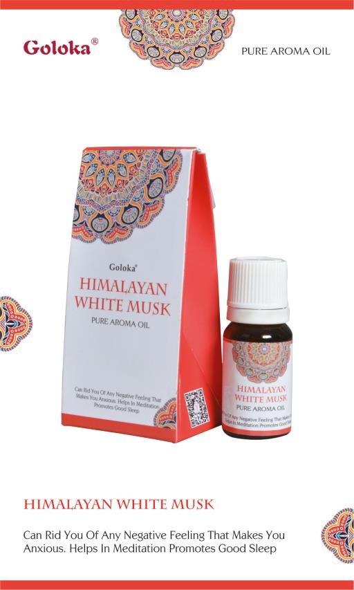 Goloka Himalayan White Musk Pure Aroma Oil (10 ml)