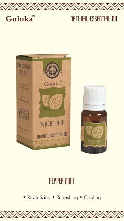 Goloka Peppermint Natural & Undiluted Essential Oil (10 ml)