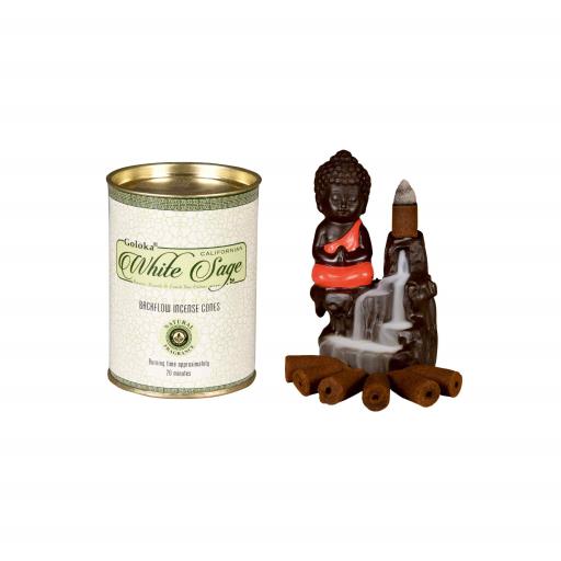 Goloka White Sage Backflow Cones (24 Cones)