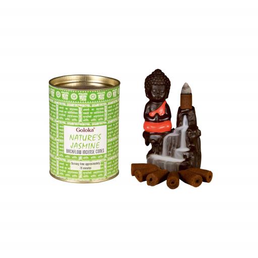 Goloka Nature's Jasmine Backflow Cones (24 Cones)
