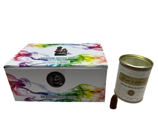 Goloka Frankincense Myrrh Backflow Cones (24 Cones)