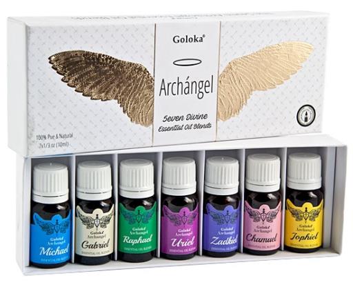 **Goloka Archangel Seven Divine Essential Oil Blends Gift Set (7 x 10 ml)**