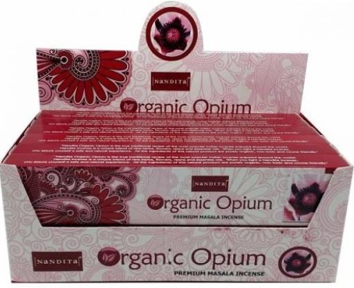 Nandita Organic Opium Hand-Rolled Masala Incense Sticks (15g)
