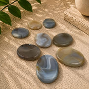 Banded Agate Worry Stone - 1.75 inch
