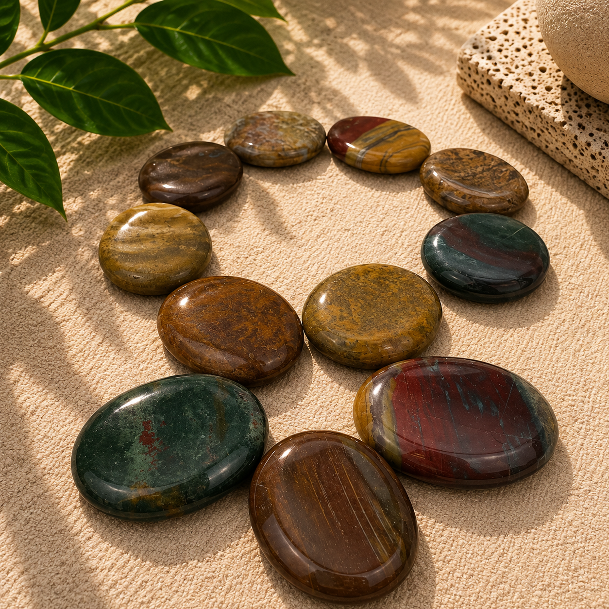 Ocean Jasper Worry Stone - 1.75-2 inch