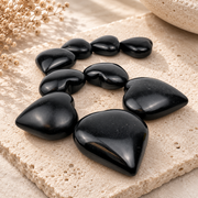 Black Onyx with Pyrite Heart - 2-2.25 inch