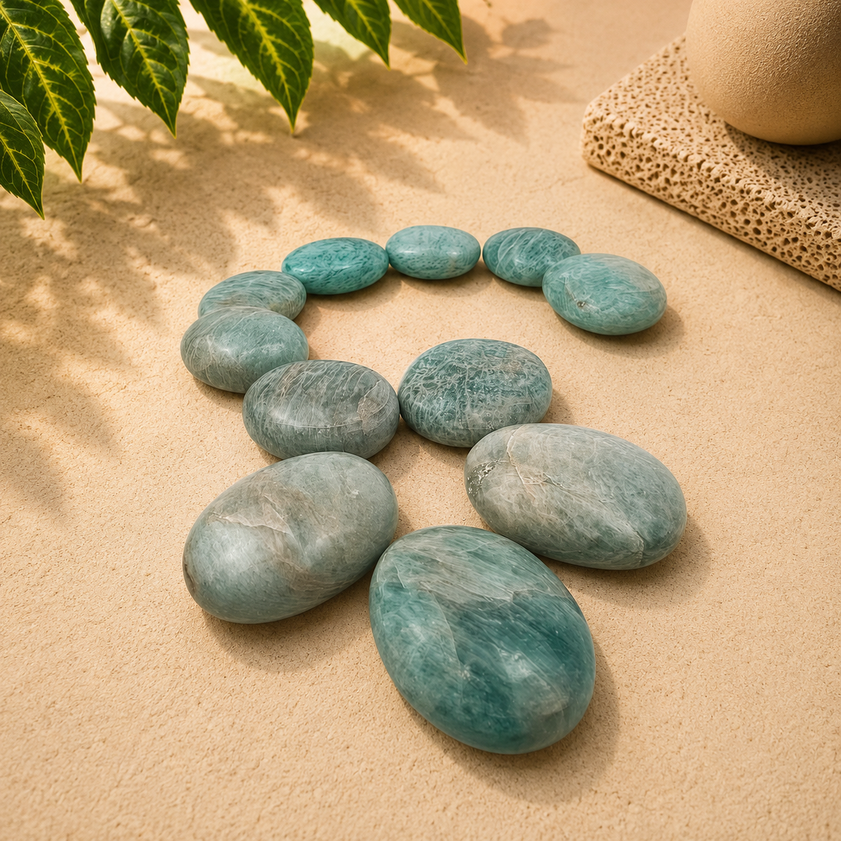Amazonite Palm Stone - 2.0 inch