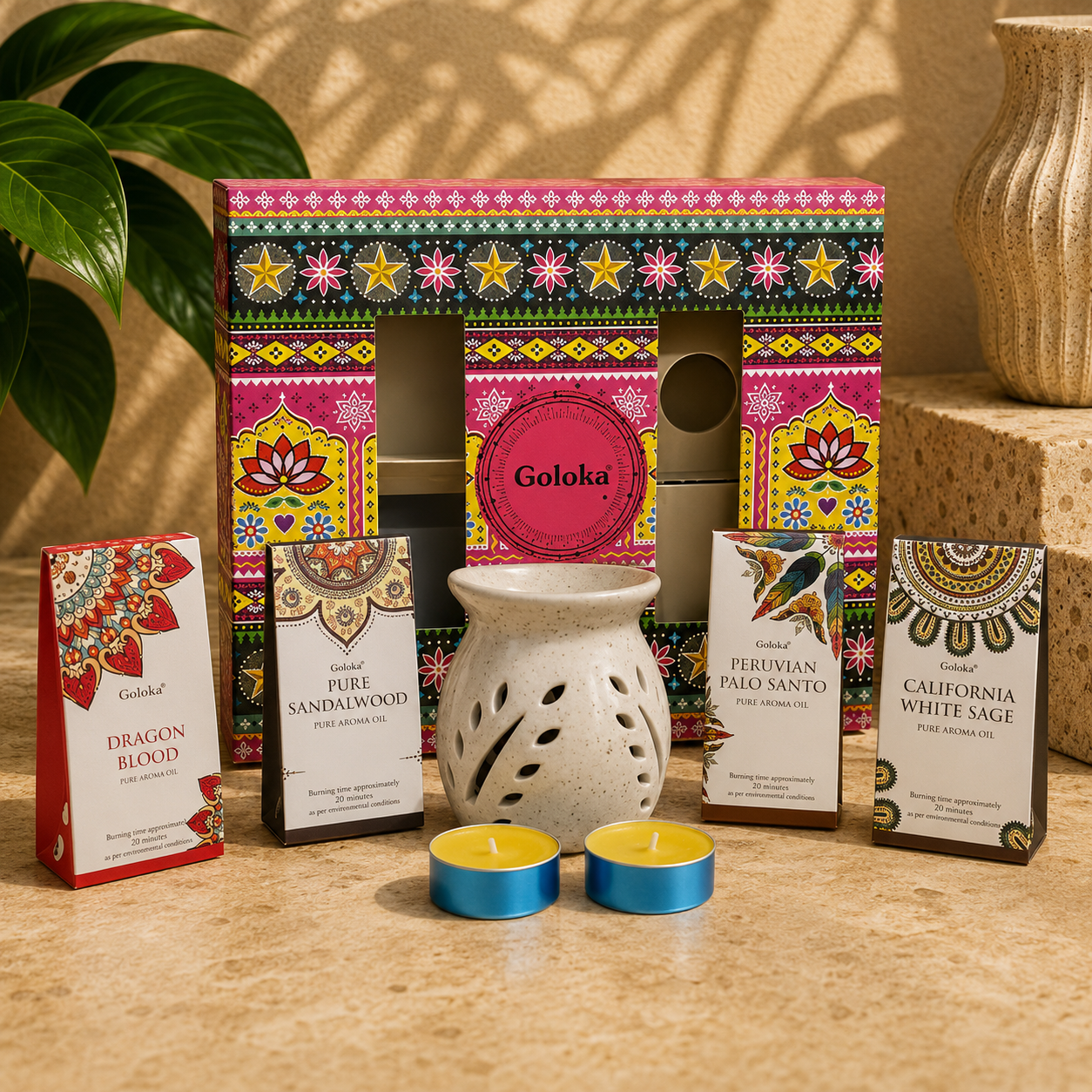 Goloka Mindful Moments Aroma Oil Gift Set (4 x 10 ml)