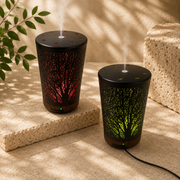 Equsupro Wood-Effect Forest LED Oil Diffuser - 100 ml