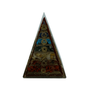 Chakra Orgone Pyramid with Copper Rods - 3.5 inch