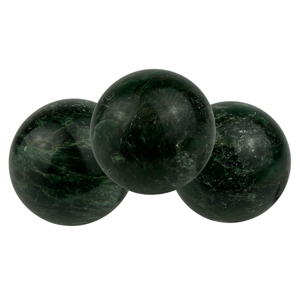 Emerald with Quartz Sphere - 2.5 inch