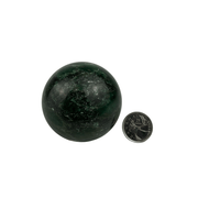 Emerald with Quartz Sphere - 2.5 inch