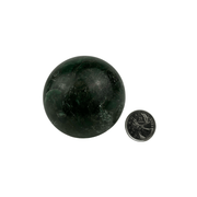 Emerald with Quartz Sphere - 2.5 inch