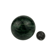 Emerald with Quartz Sphere - 2.5 inch