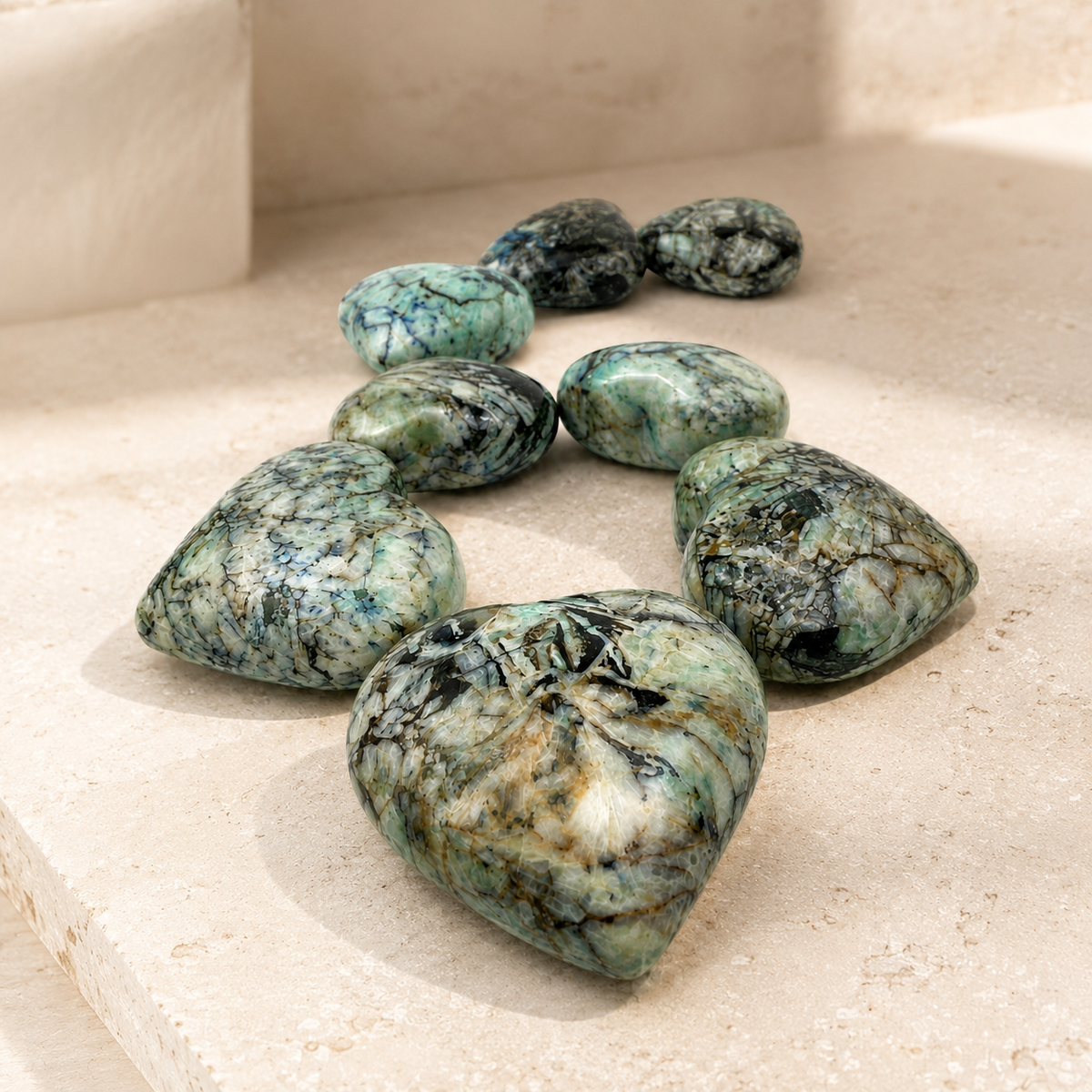 Azurite Malachite Heart - 2.25 inch