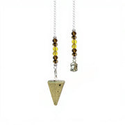 Pyrite Hexagonal Buddha Pendulum - 10-11 inch