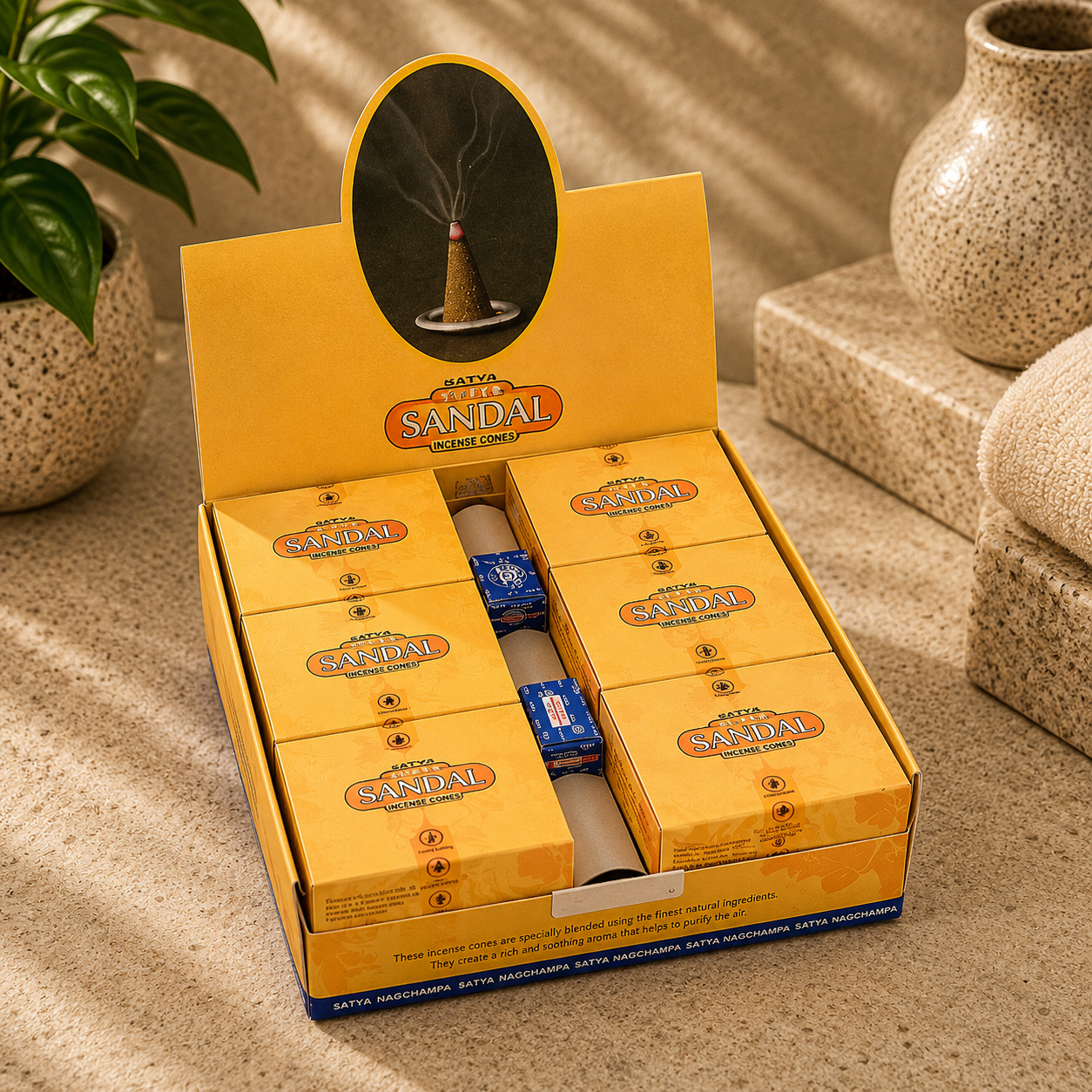 Satya Super Sandal Dhoop Cones (12 Cones)