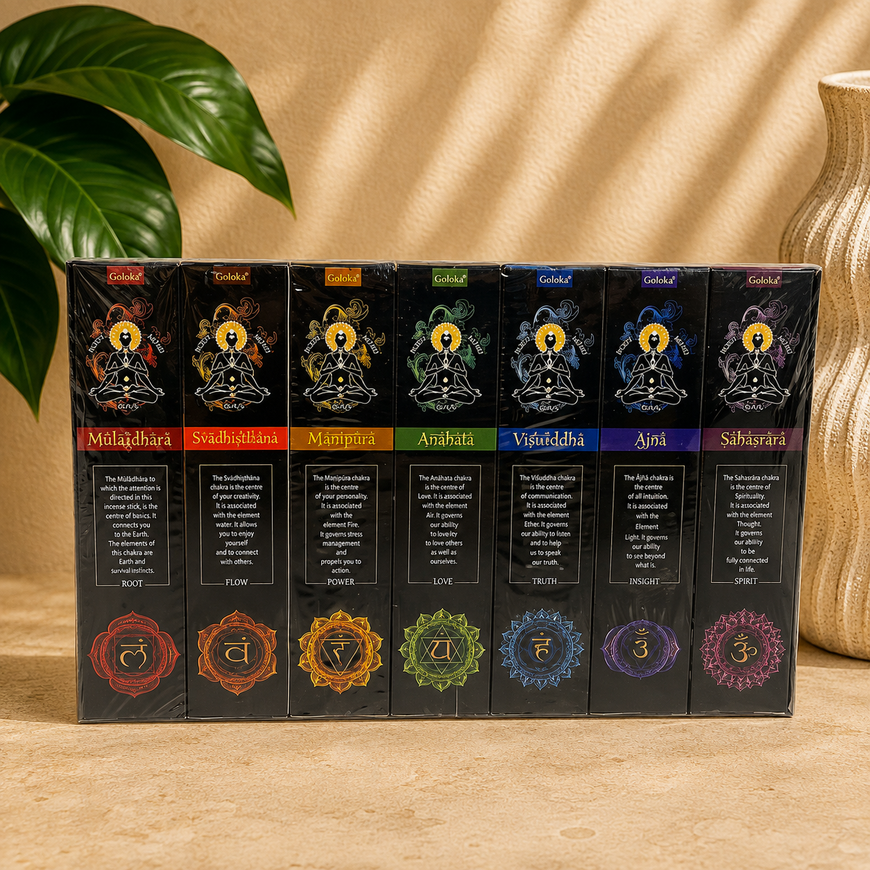 Goloka Chakra Series Incense Sticks Gift Box (7 x 15g)