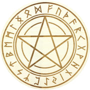 Runes Pentacle Crystal Grid - 12 inch