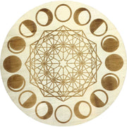 Moon Cycles Crystal Grid - 12 inch