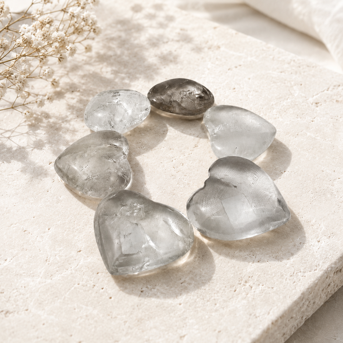 Clear Quartz Heart - 1.25-2 inch