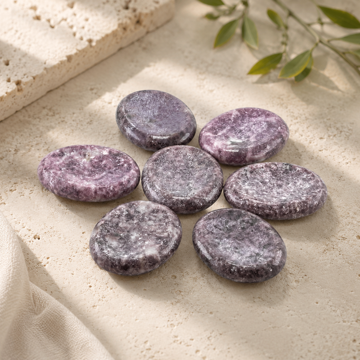 Lepidolite Worry Stone - 0.75 inch