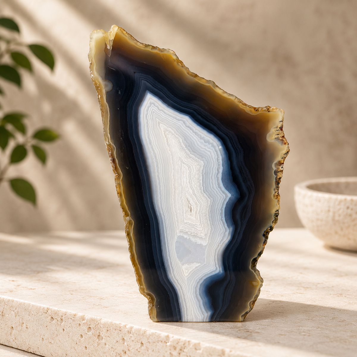 Blue Agate Slab - 8.0 x 4.5 inch