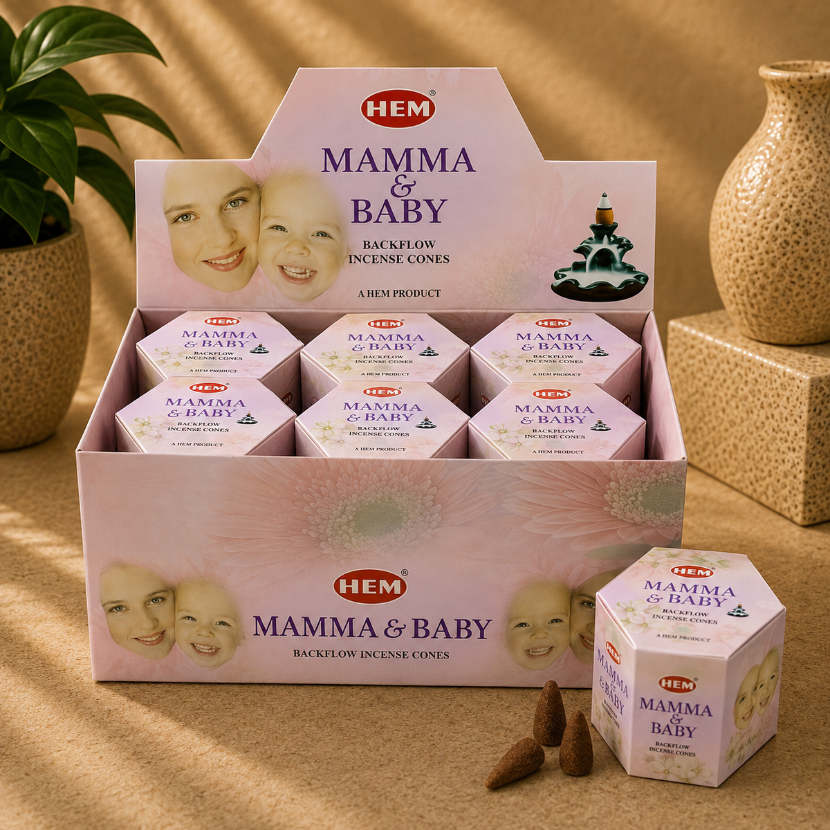 HEM Mamma & Baby Backflow Cones (40 Cones)