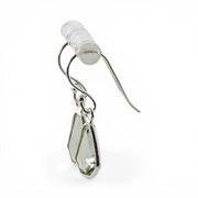 Green Amethyst Dangling Sterling Silver Earrings