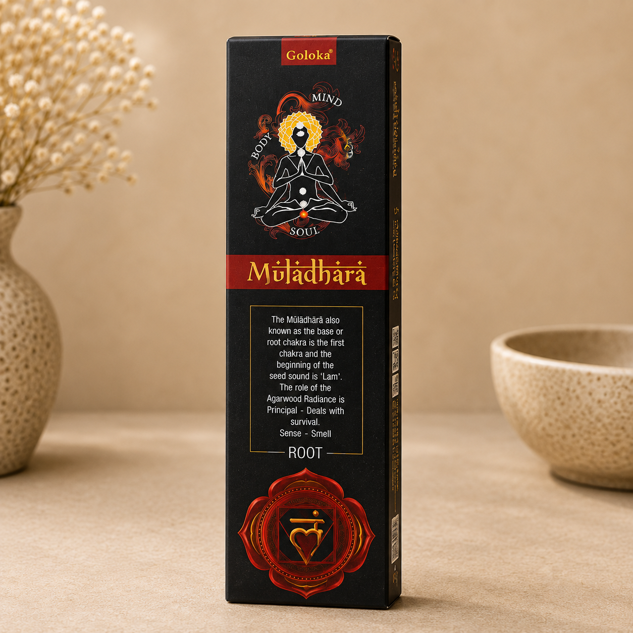 Goloka Root Chakra (Muladhara) Incense Sticks (15g)