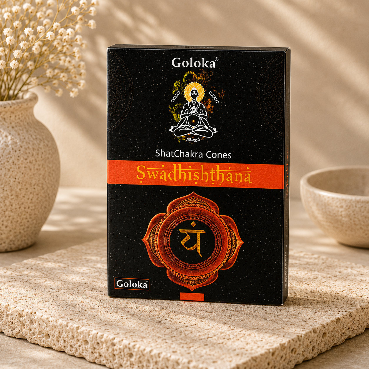 Goloka Sacral Chakra (Swadhishthana) ShatChakra Cones (10 Cones)
