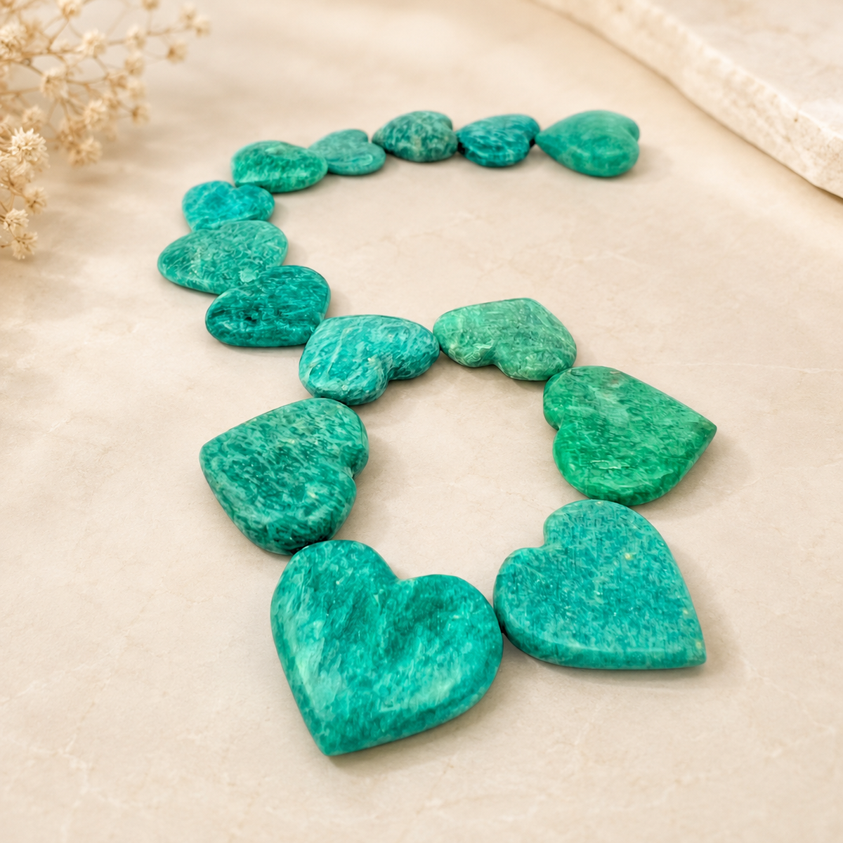 Amazonite Heart - 1-1.5 inch