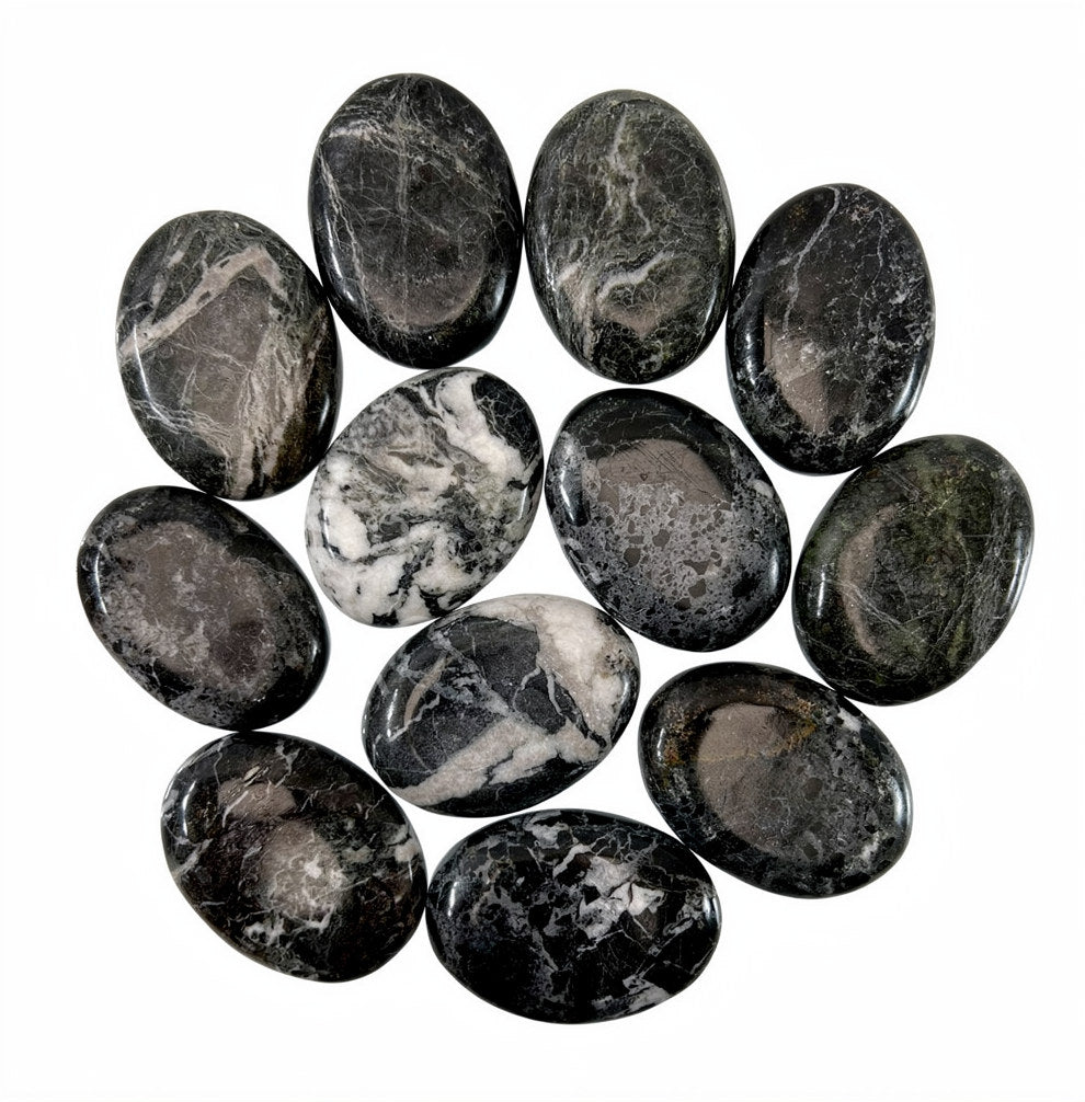 Zebra Jasper Worry Stone - 2 inch