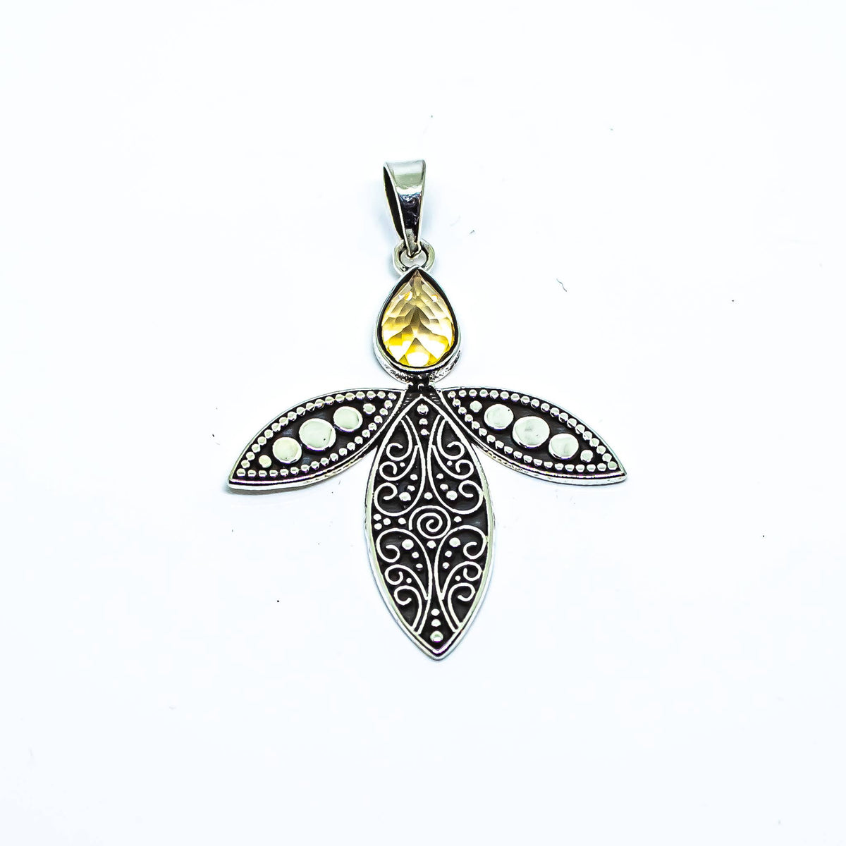 Citrine Sterling Silver Pendant