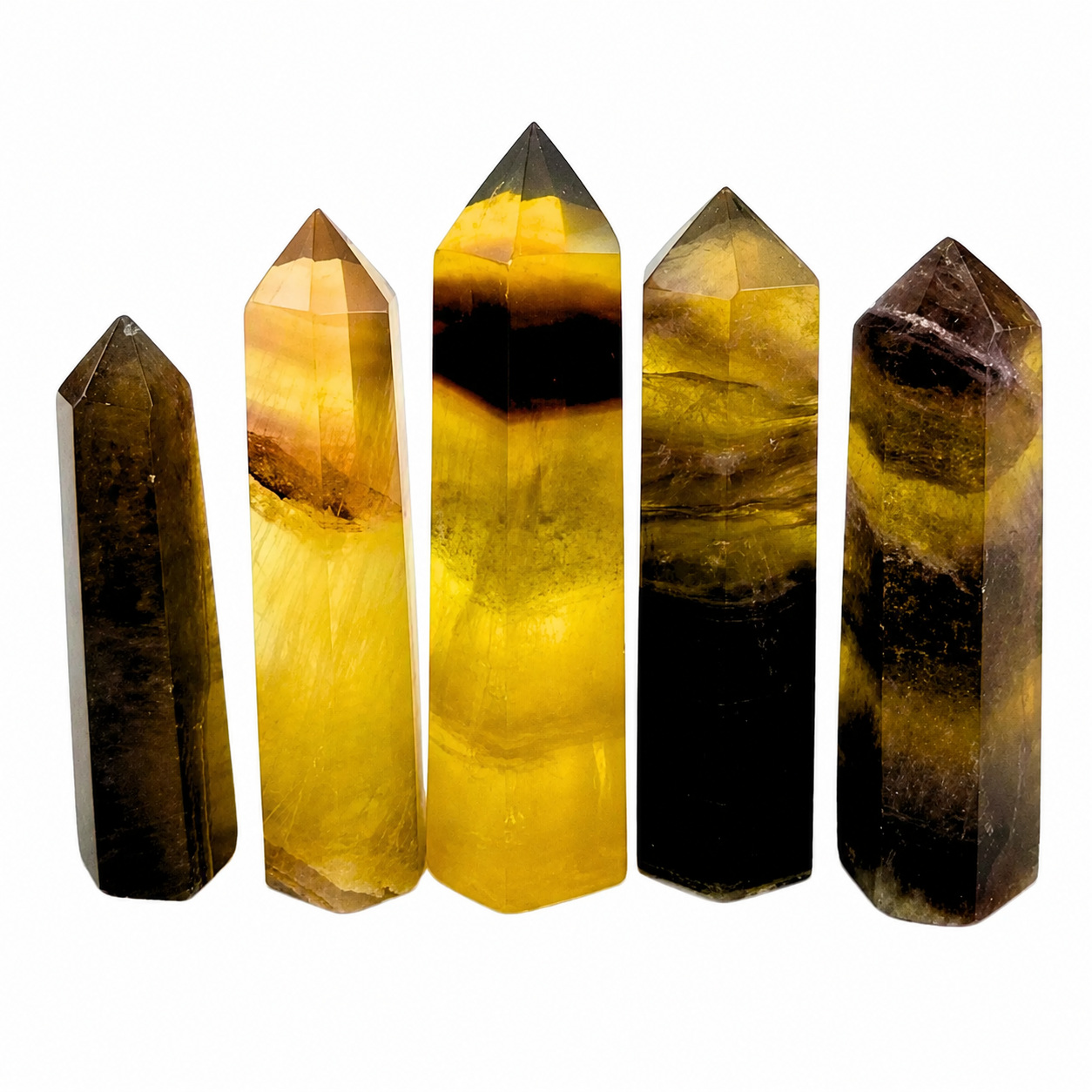 Yellow Fluorite Crystal Tower - 1.5-4.0 inch