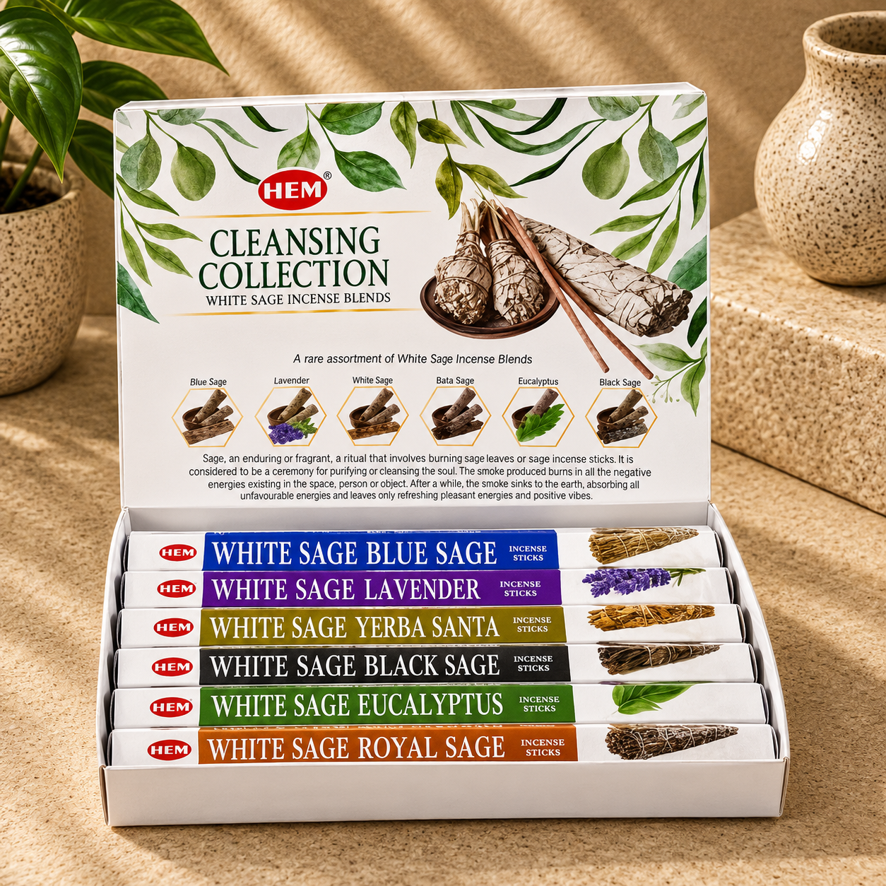 # HEM Cleansing Collection Incense Sticks Gift Box (6 x 20g)