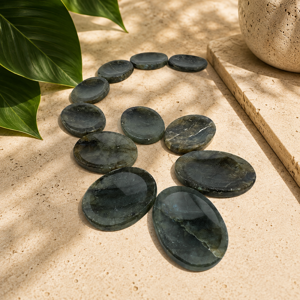 Labradorite Worry Stone - 1.5 inch