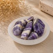 Chevron Amethyst Tumbled Stone - 20-50 mm