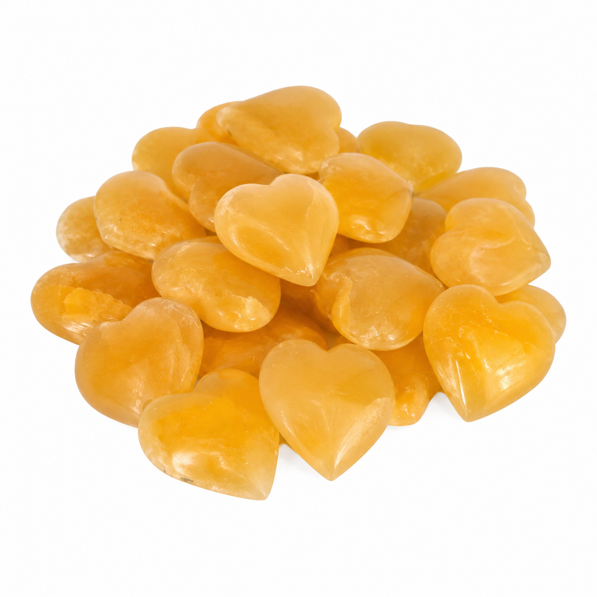 Orange Calcite Heart - 2-2.25 inch