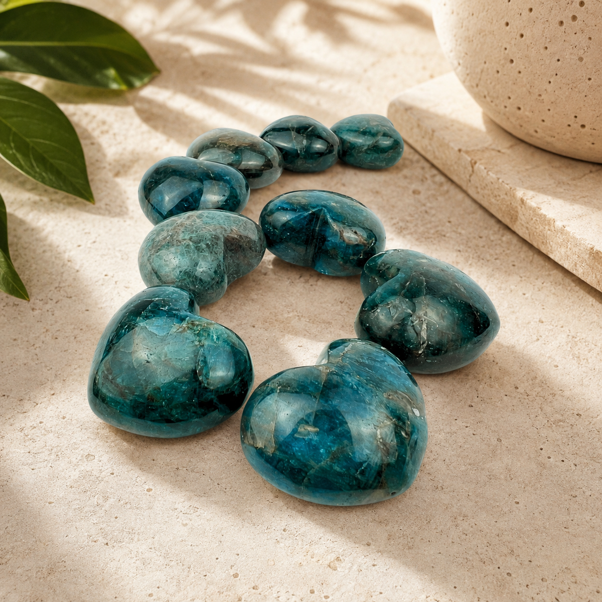 Blue Apatite Heart - 1.75 inch