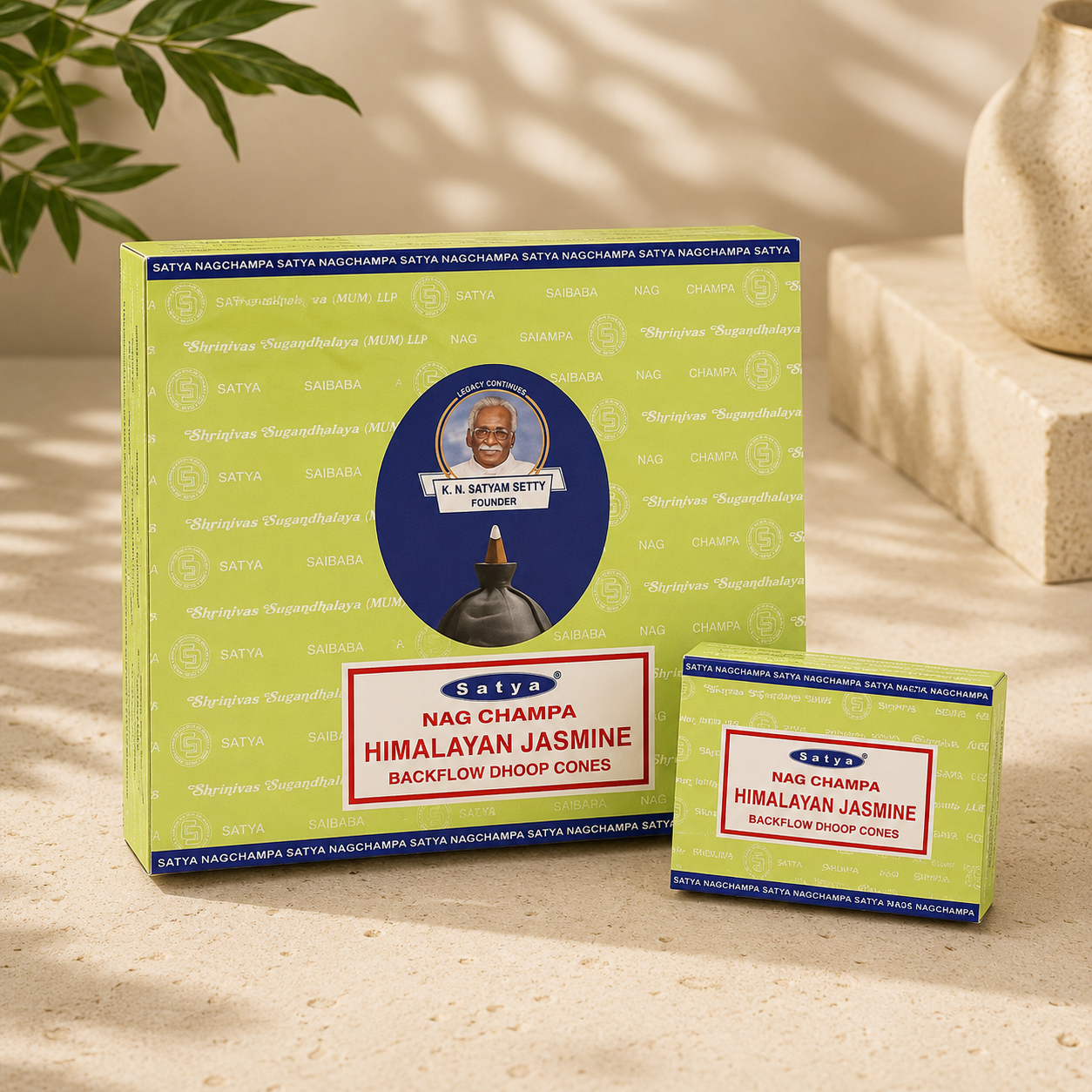 Satya Himalayan Jasmine Dhoop Backflow Cones (10 Cones)